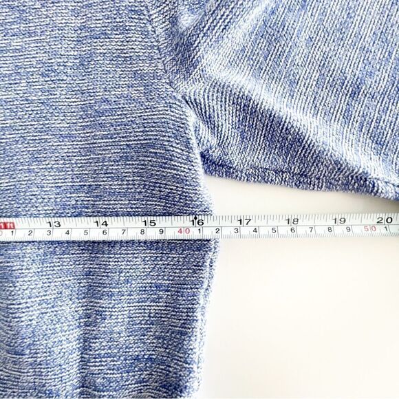 Talbots Petite Knit Sweater Blue White Variegated Button Details Women's S - Picture 10 of 10